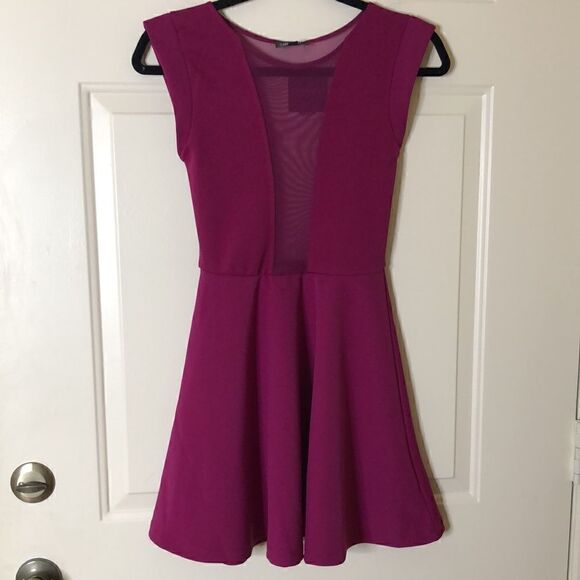 NEW Topshop raspberry fit and flare dress NWT - Picture 2 of 13